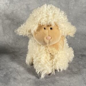Russ Berrie Lili Sheep Plush Lamb 8" Cream Beige Stuffed Animal‎ Toy